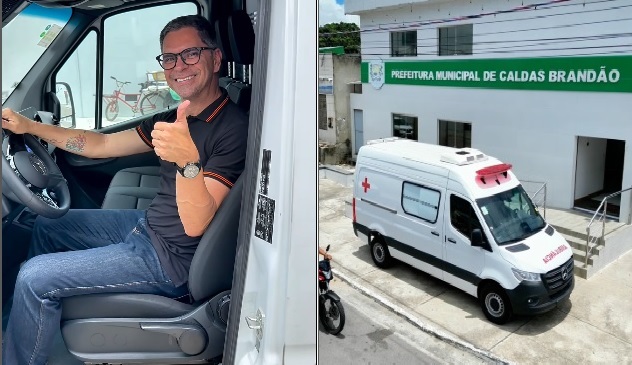 PREFEITO FÁBIO ROLIM ENTREGA NOVA AMBULÂNCIA E REFORÇA COMPROMISSO COM A SAÚDE DE CALDAS BRANDÃO