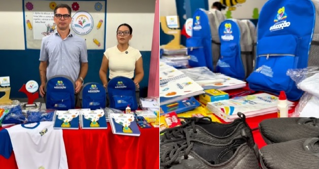 PREFEITURA ENTREGA KIT COMPLETO COM FARDAMENTO, TÊNIS E MATERIAL ESCOLAR A TODOS OS ALUNOS