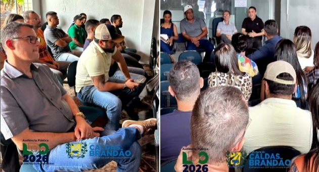 Caldas Brandão realiza audiência pública para discutir a LDO 2026