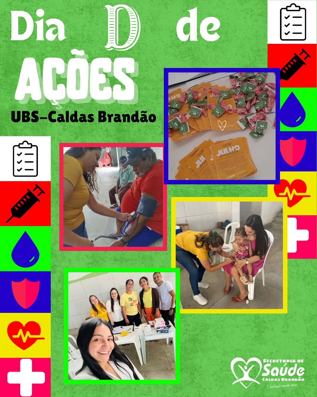 DIA D DE AÇÕES EM SAÚDE MOBILIZA POPULAÇÃO DE CALDAS BRANDÃO