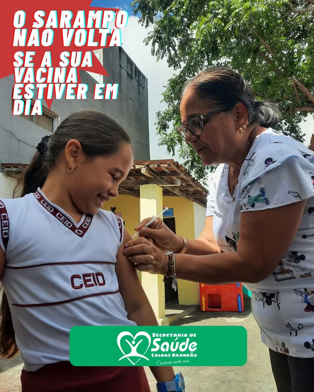 CALDAS BRANDÃO REFORÇA CAMPANHA DE VACINAÇÃO CONTRA O SARAMPO