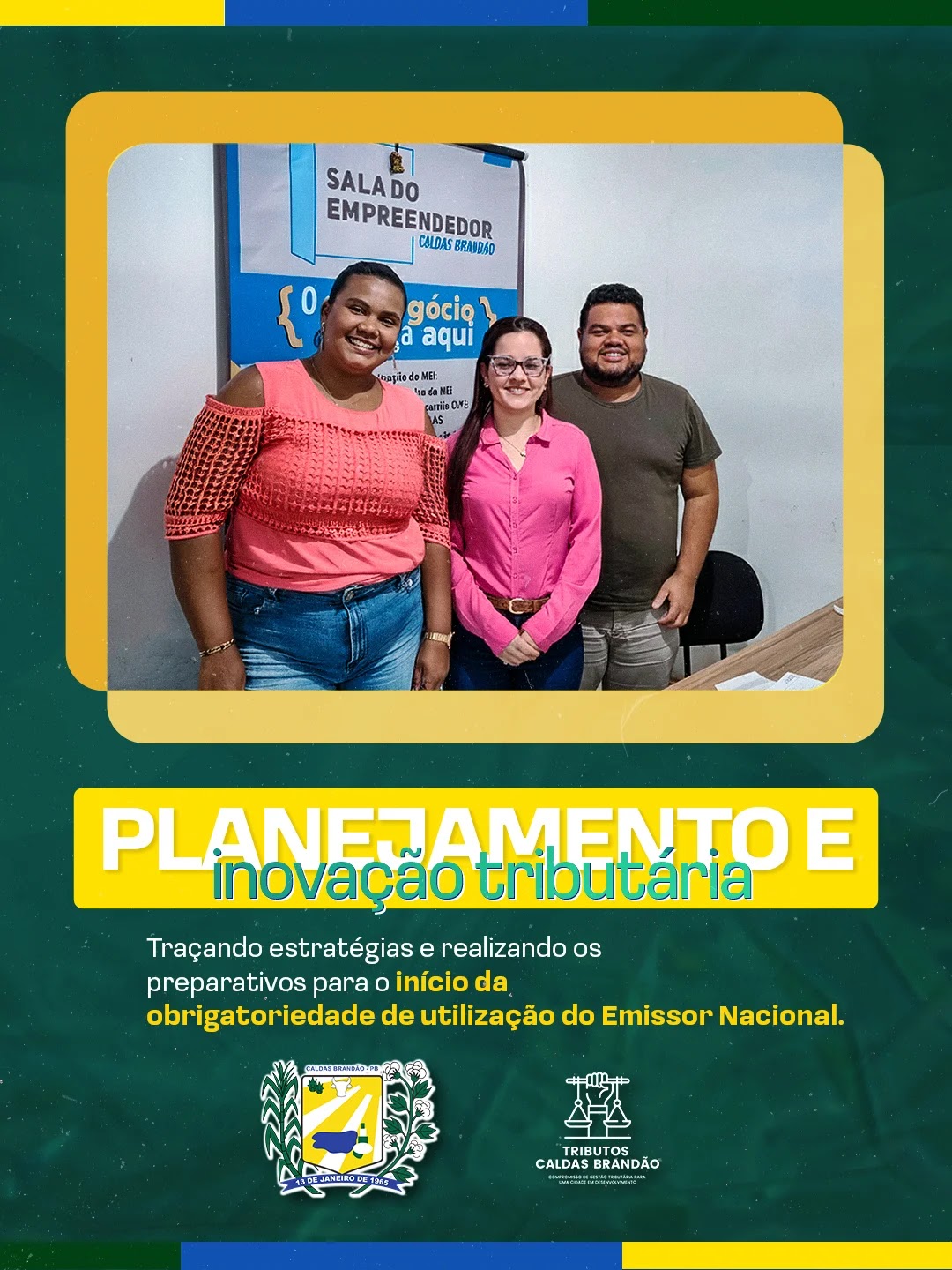 Caldas Brandão se prepara para implantação do Emissor Nacional de Nota Fiscal de Serviço (NFS-e)