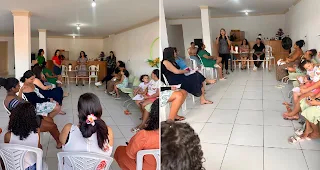 PREFEITURA DE CALDAS BRANDÃO PROMOVE AÇÃO DO AGOSTO DOURADO COM GESTANTES DO MUNICÍPIO