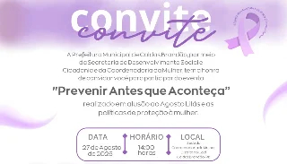 PREFEITURA DE CALDAS BRANDÃO PROMOVE AÇÃO DO AGOSTO LILÁS PARA PREVENÇÃO E COMBATE À VIOLÊNCIA CONTRA A MULHER